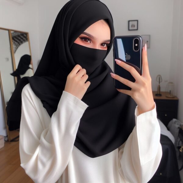 hijab girl hide face pic 16