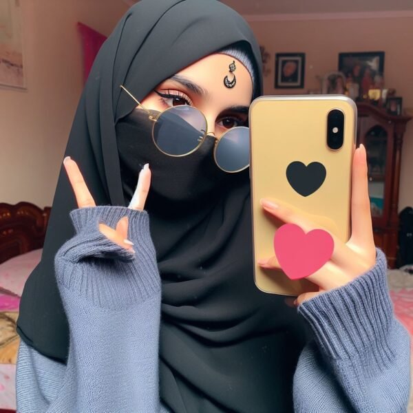 hijab girl hide face pic 18