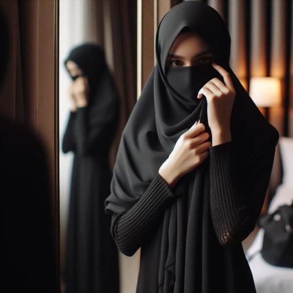 hijab girl hide face pic 21