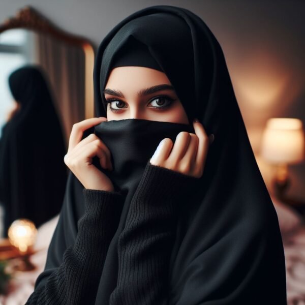 hijab girl hide face pic 22