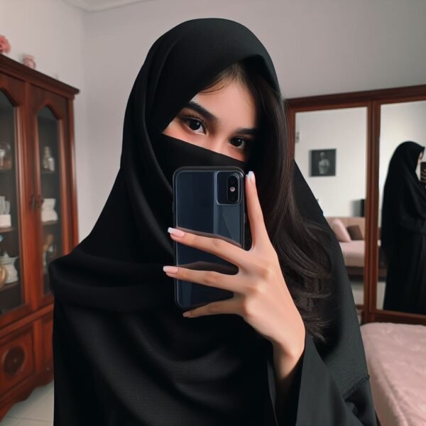 hijab girl hide face pic 9