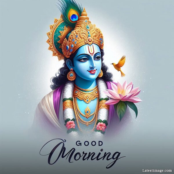 Beautiful krishna good morning pic