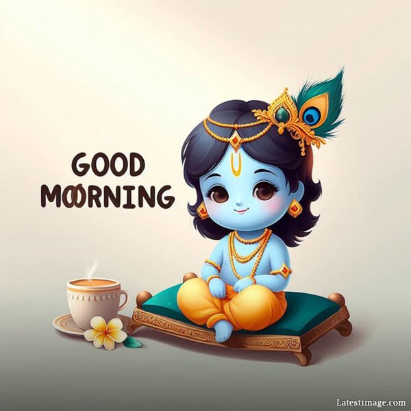 Cute Krishna Good Morning Photo