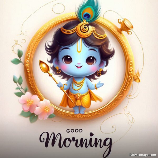 Cute krishna morning image hd