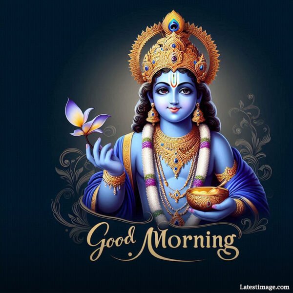 Good Morning Krishna Pic For WhatsApp