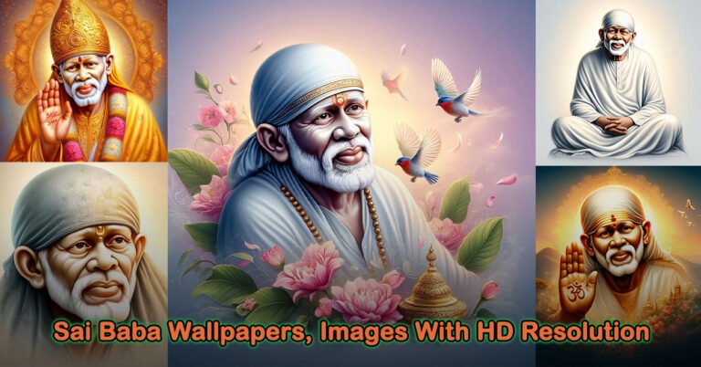 a collage picture with Sai Baba Images