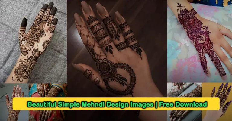 Beautiful Simple Mehndi Designs Images, Photos Free Download