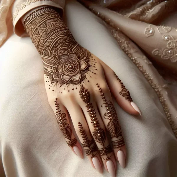 Girls One Hand Mehndi Design Image