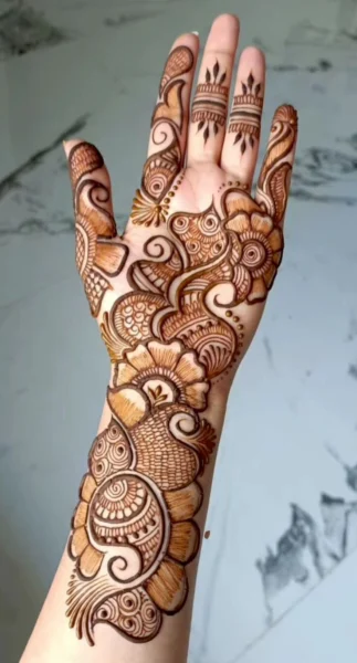 Mehandi Design For One Hand