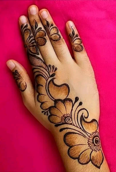 Simple Mehandi Design For Girls Pic