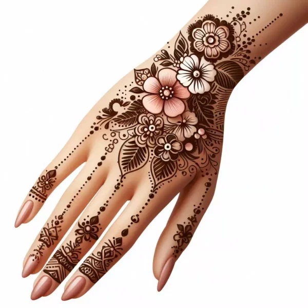 Simple One Hand Mehendi Design Pic