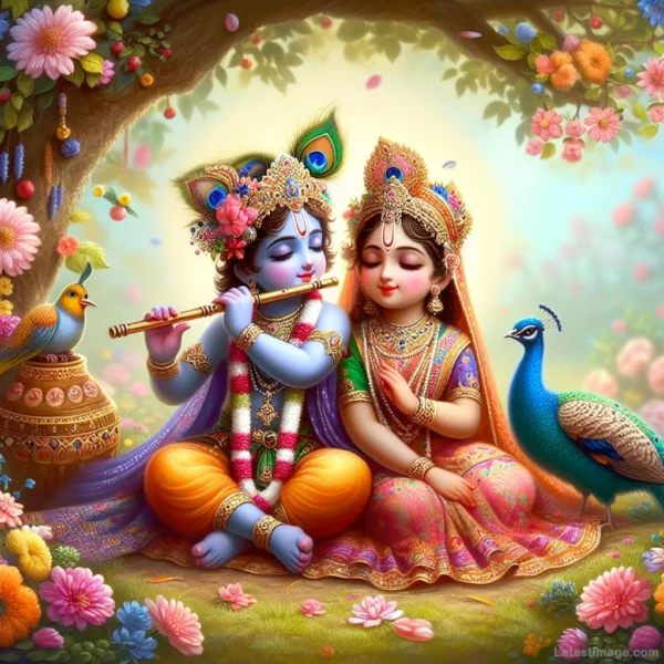 radhe krishna cute image