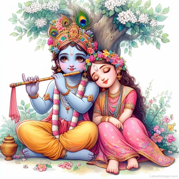 radhe krishna image love