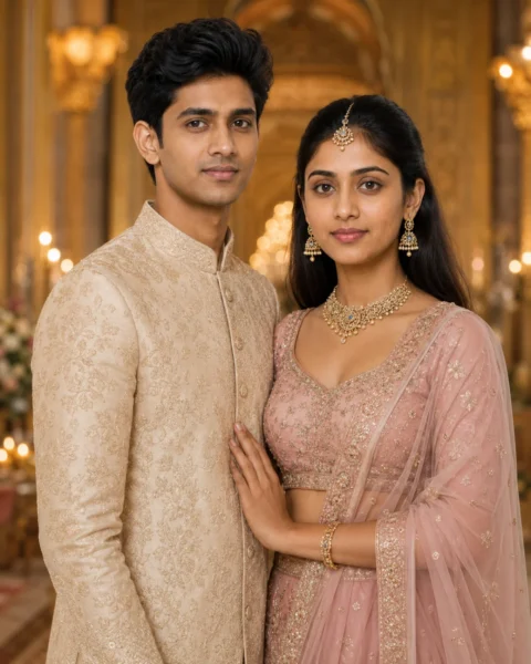 royal indian couple prompt gemini ai
